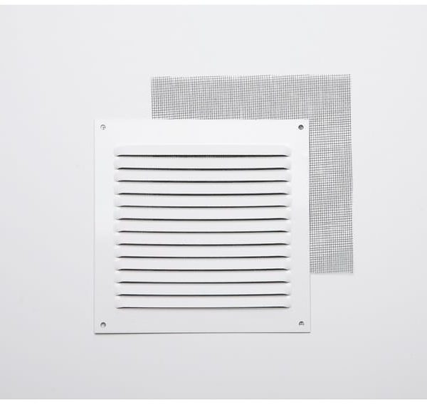Grelha de Ventilação S/B 15x15 cm Alumínio Lacado Branco 0,6 mm