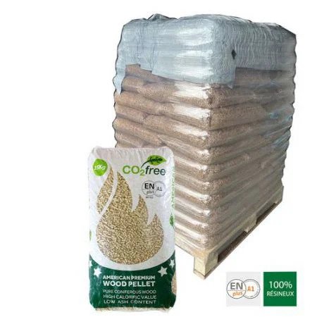 Pellets Premium Americanos – Palete Completo de Combustível de Alta Qualidade